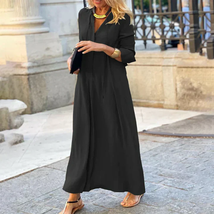 Silvara | Dames maxi-jurk – comfortabele zwierige lange jurk