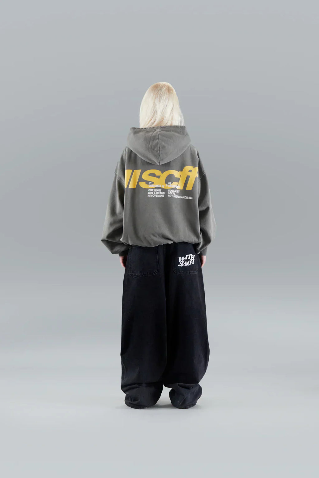 HoodScript | Unisex oversized hoodie met letterprint – Streetwear-trui, zacht en warm, casual urban stijl