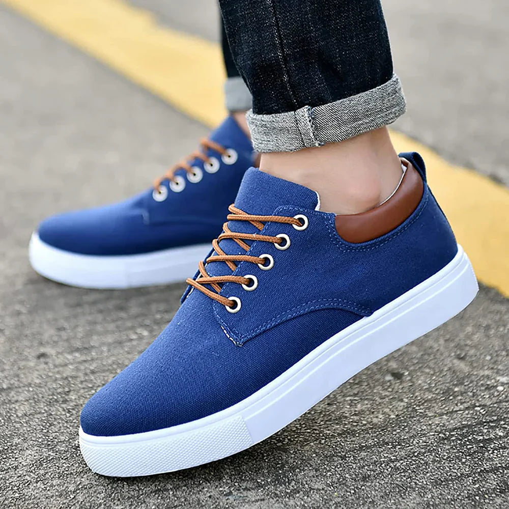 Arkalon | Canvas sneakers voor heren – Casual vetersneakers