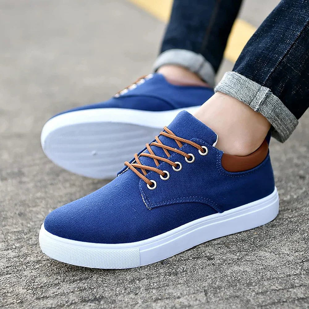 Arkalon | Canvas sneakers voor heren – Casual vetersneakers