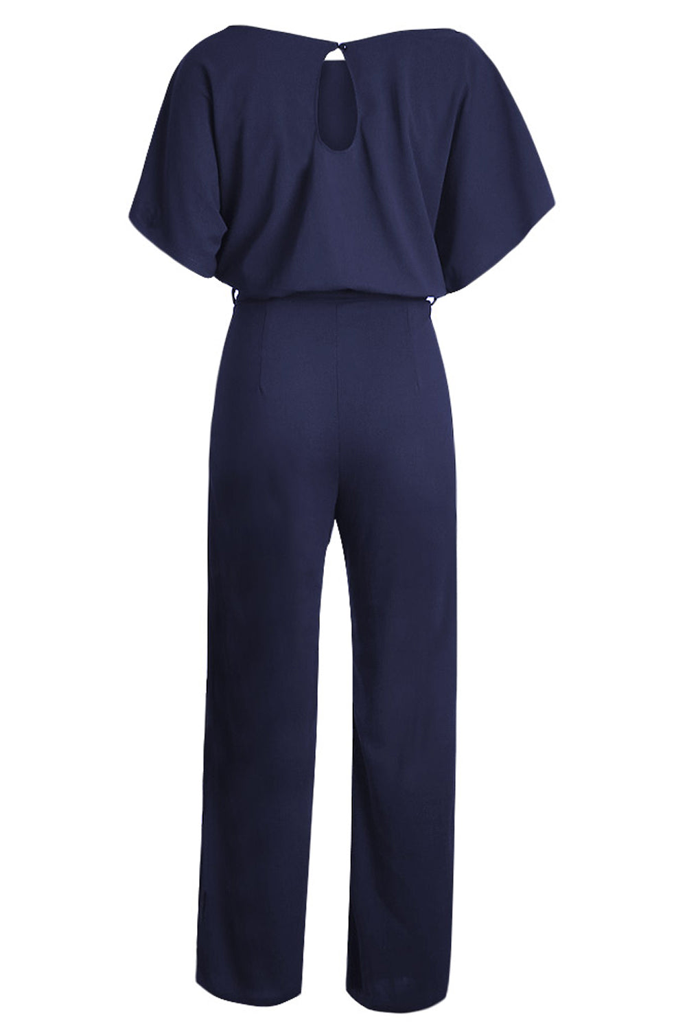 Arixella | Dames Jumpsuit met Riem en Wijde Pijpen – Elegante Eendelige Outfit met Korte Mouwen