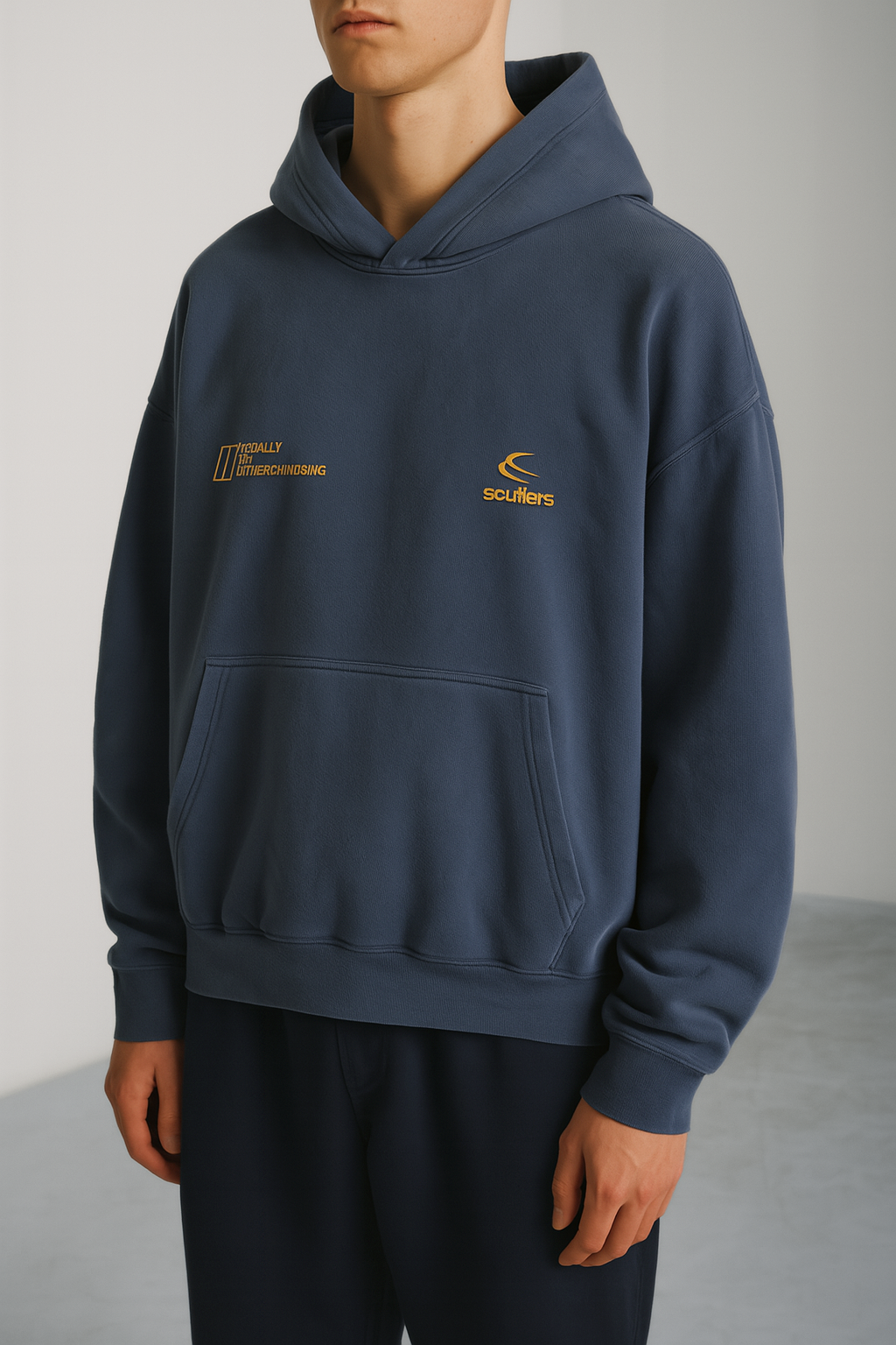 HoodScript | Unisex oversized hoodie met letterprint – Streetwear-trui, zacht en warm, casual urban stijl