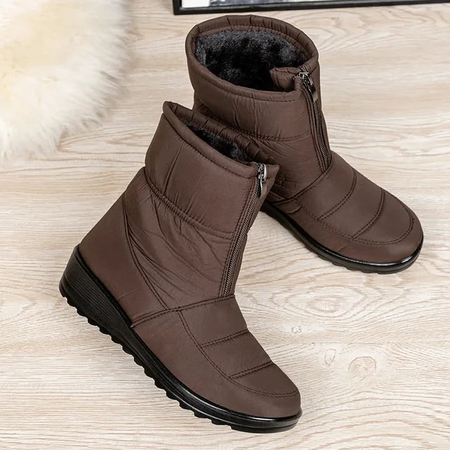 Snovelle | Waterdichte winterschoenen voor dames, gevoerd met fleece, warm geïsoleerd winterschoeisel