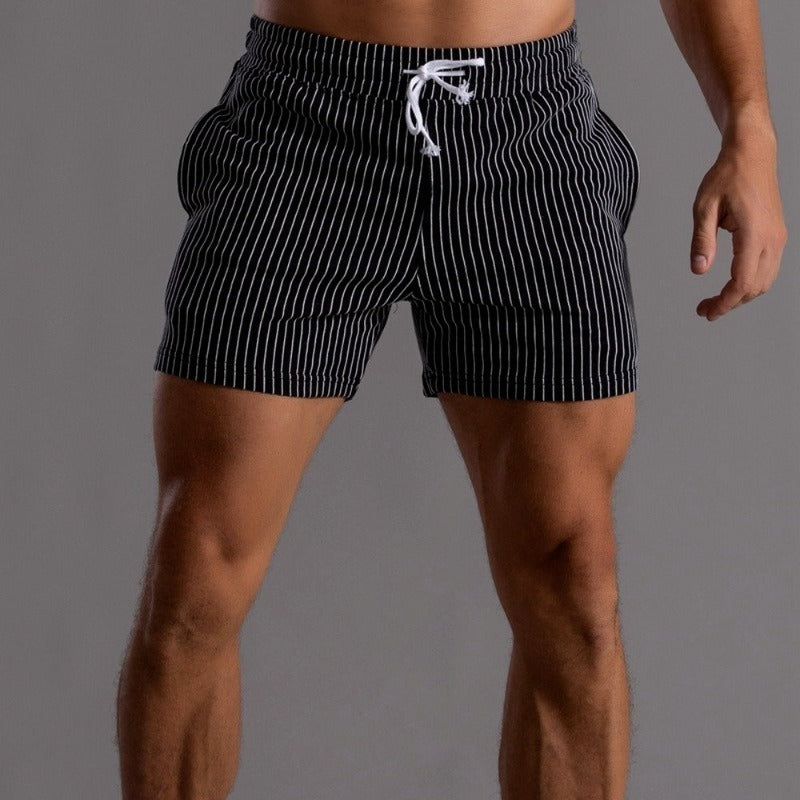 Althar | Zwemshorts voor heren – geribbeld retro-ontwerp, sneldrogende polyester strand-boardshorts