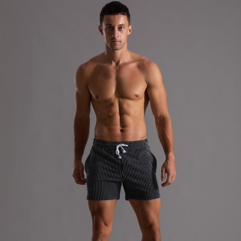 Althar | Zwemshorts voor heren – geribbeld retro-ontwerp, sneldrogende polyester strand-boardshorts