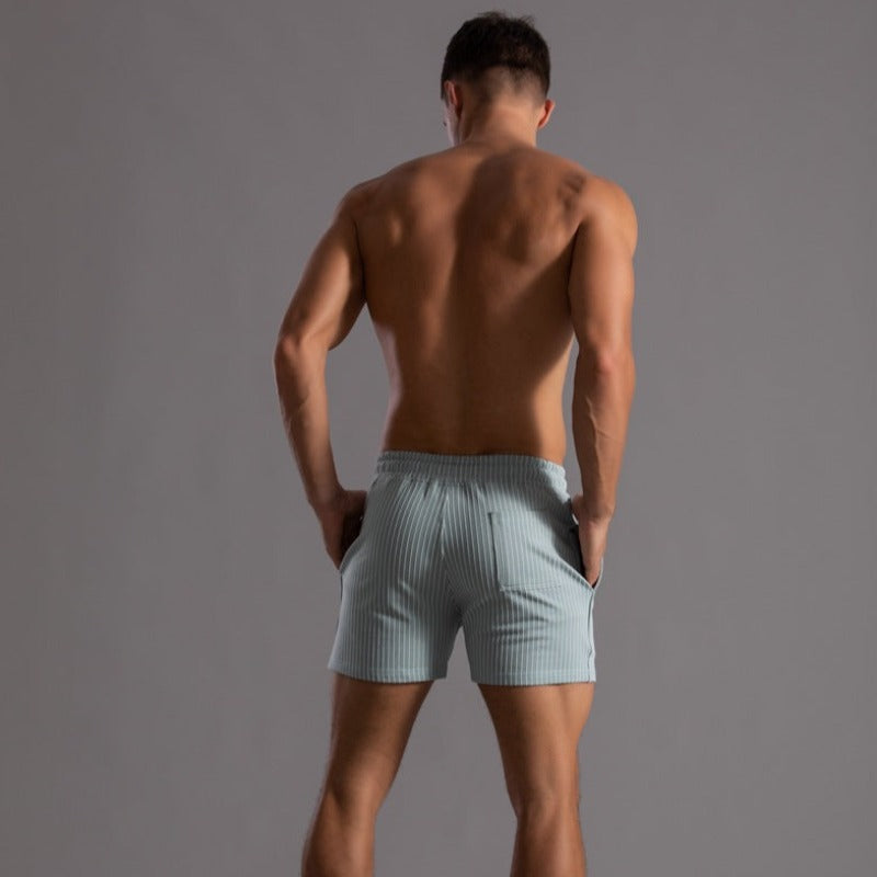 Althar | Zwemshorts voor heren – geribbeld retro-ontwerp, sneldrogende polyester strand-boardshorts