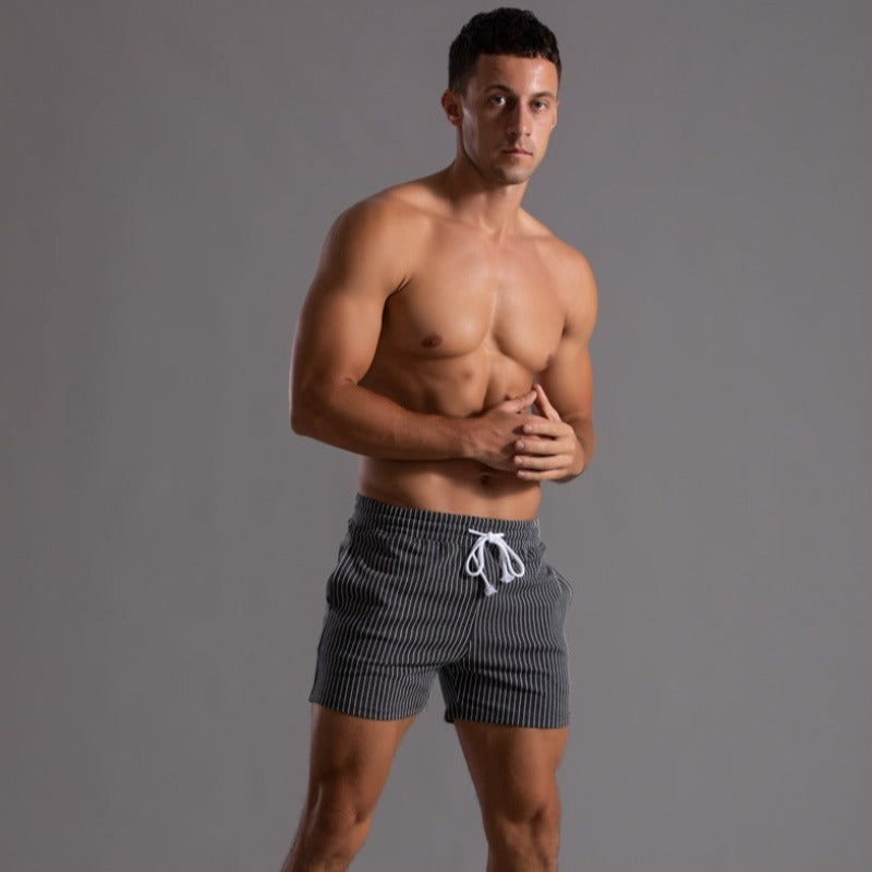 Althar | Zwemshorts voor heren – geribbeld retro-ontwerp, sneldrogende polyester strand-boardshorts