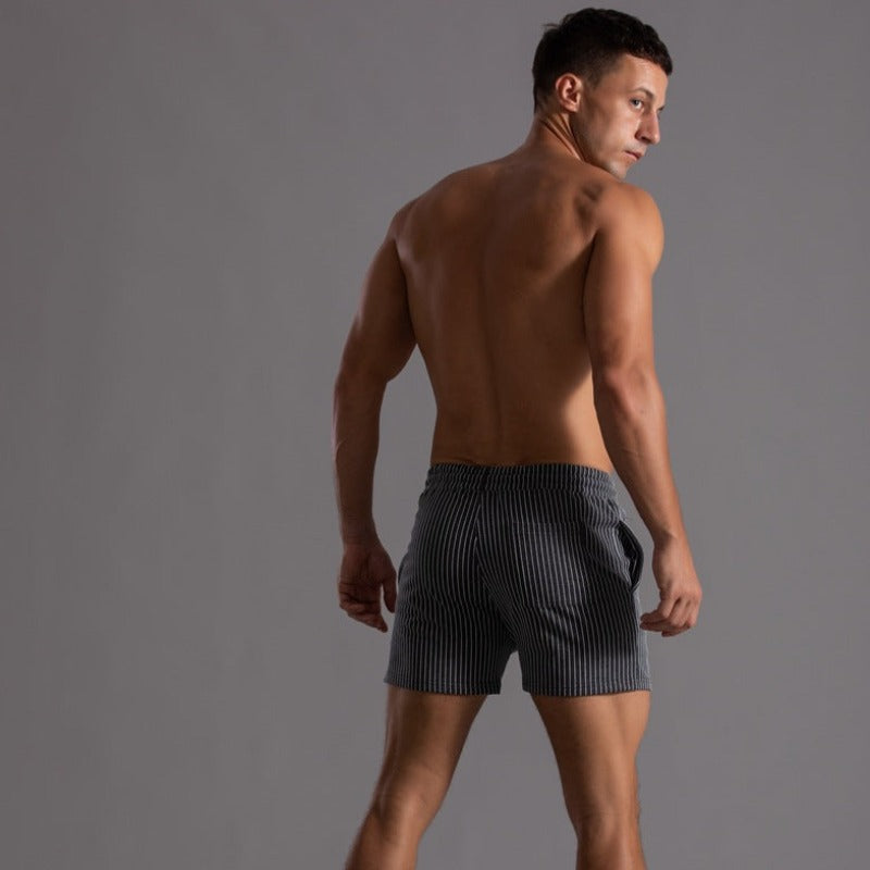 Althar | Zwemshorts voor heren – geribbeld retro-ontwerp, sneldrogende polyester strand-boardshorts
