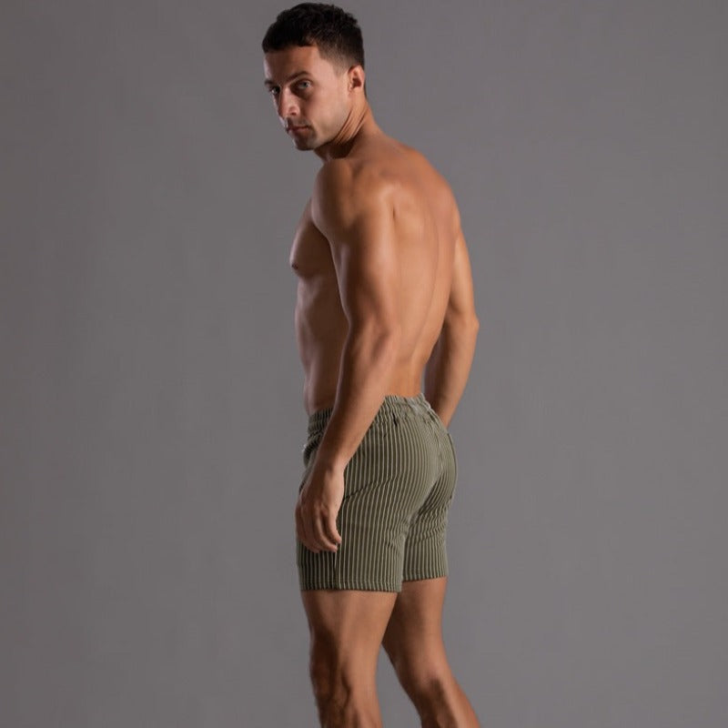 Althar | Zwemshorts voor heren – geribbeld retro-ontwerp, sneldrogende polyester strand-boardshorts