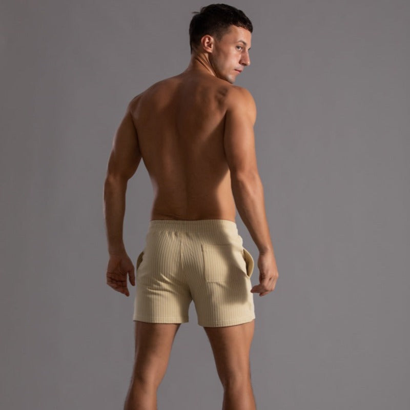 Althar | Zwemshorts voor heren – geribbeld retro-ontwerp, sneldrogende polyester strand-boardshorts