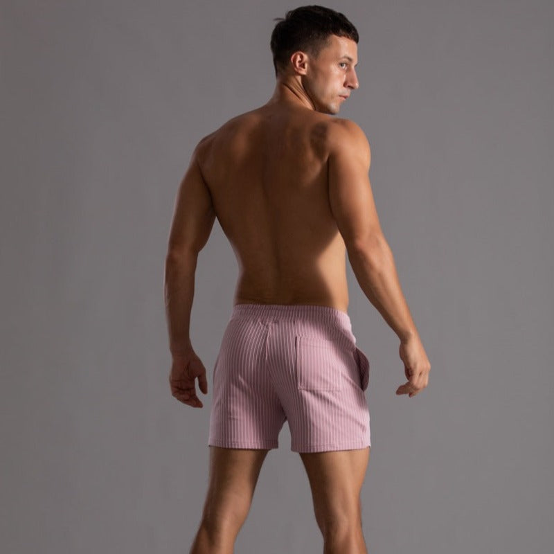 Althar | Zwemshorts voor heren – geribbeld retro-ontwerp, sneldrogende polyester strand-boardshorts
