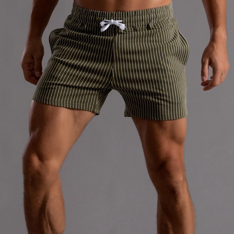 Althar | Zwemshorts voor heren – geribbeld retro-ontwerp, sneldrogende polyester strand-boardshorts