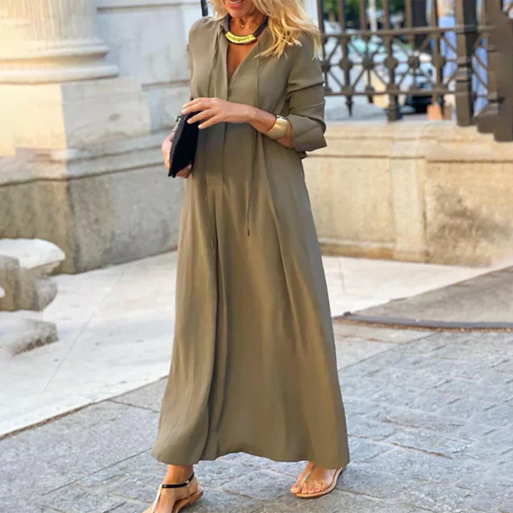 Silvara | Dames maxi-jurk – comfortabele zwierige lange jurk