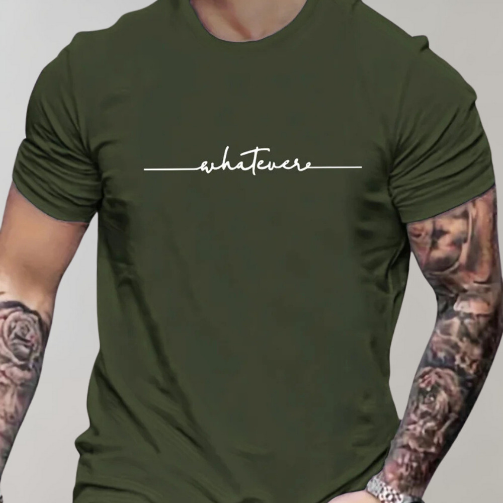 Vernon | Klassisches Herren-T-Shirt – Buchstabenprint, Alltagstauglich
