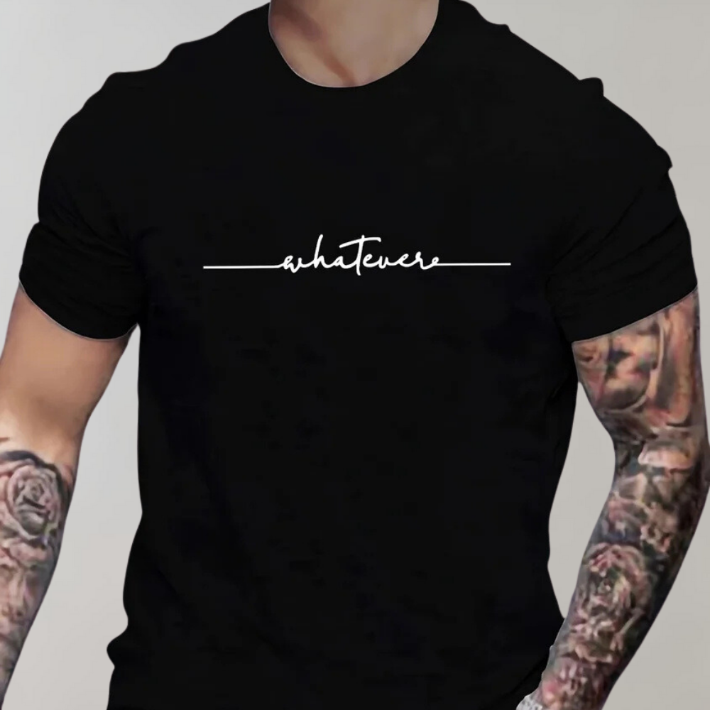 Vernon | Klassisches Herren-T-Shirt – Buchstabenprint, Alltagstauglich