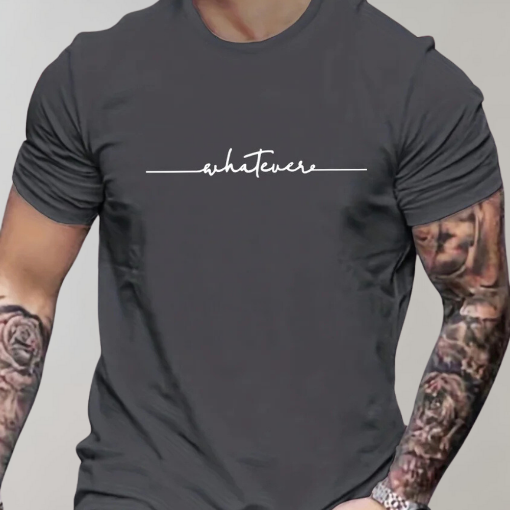 Vernon | Klassisches Herren-T-Shirt – Buchstabenprint, Alltagstauglich