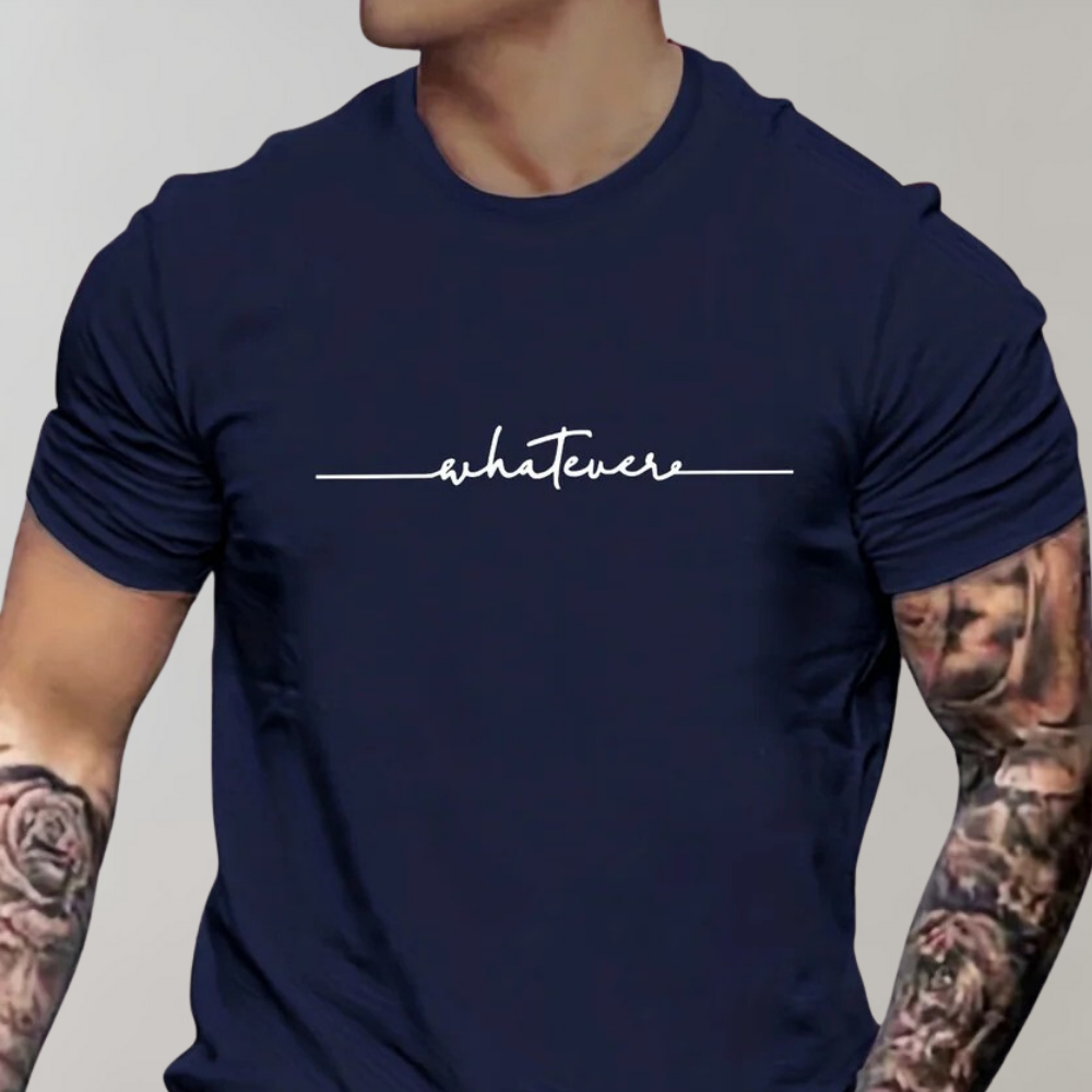 Vernon | Klassisches Herren-T-Shirt – Buchstabenprint, Alltagstauglich
