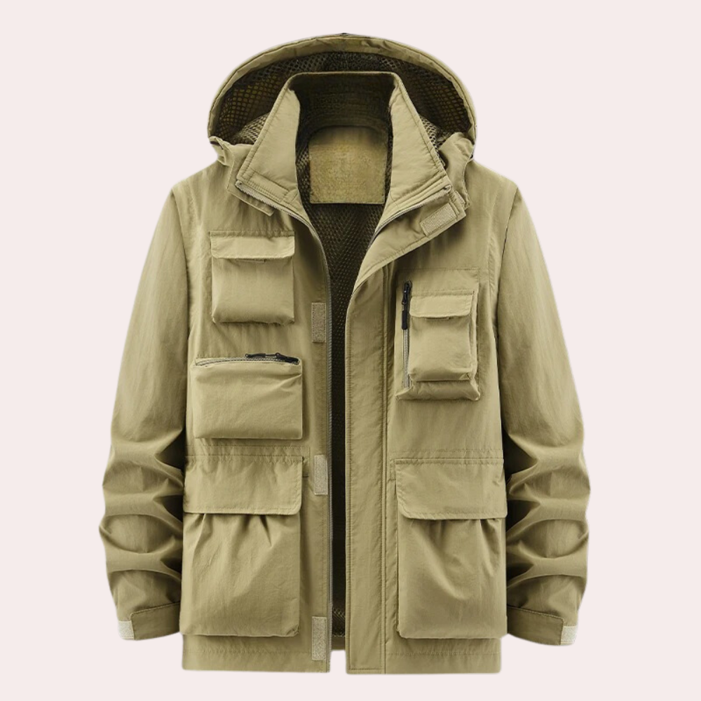 Corvallo | Herren-Parka mit Kapuze und vielen Taschen – Leichte, wasserabweisende und schnelltrocknende Jacke