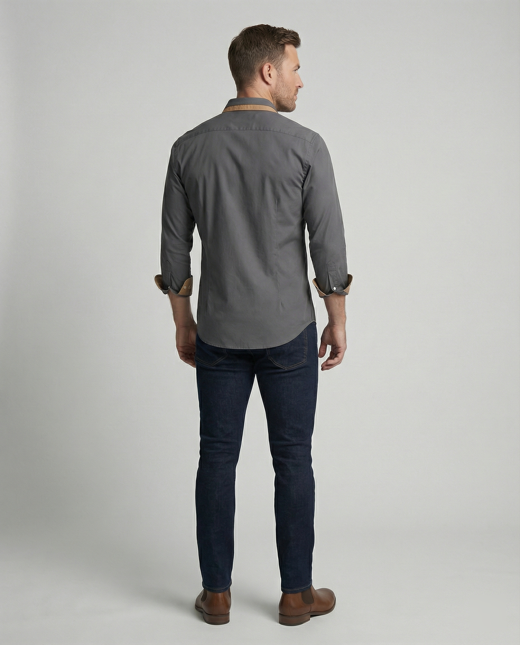 Leofric | Heren Slim Fit Overhemd met Lange Mouwen – Modern Casual & Kantoor Smart Fit