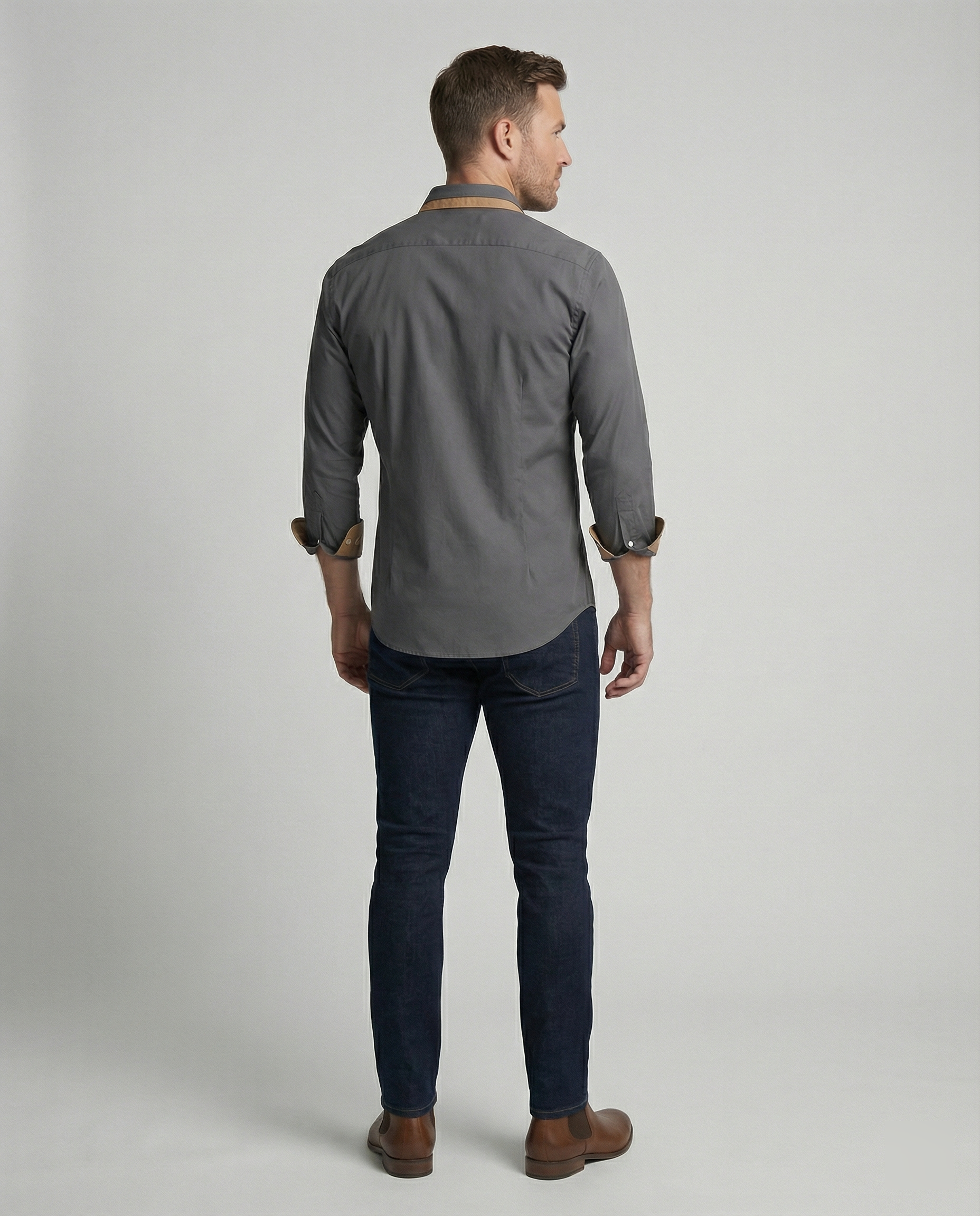 Leofric | Heren Slim Fit Overhemd met Lange Mouwen – Modern Casual & Kantoor Smart Fit