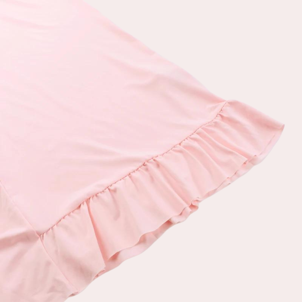 Ondina | Chique maxi-jurk voor dames – mouwloos met V-hals en asymmetrische split