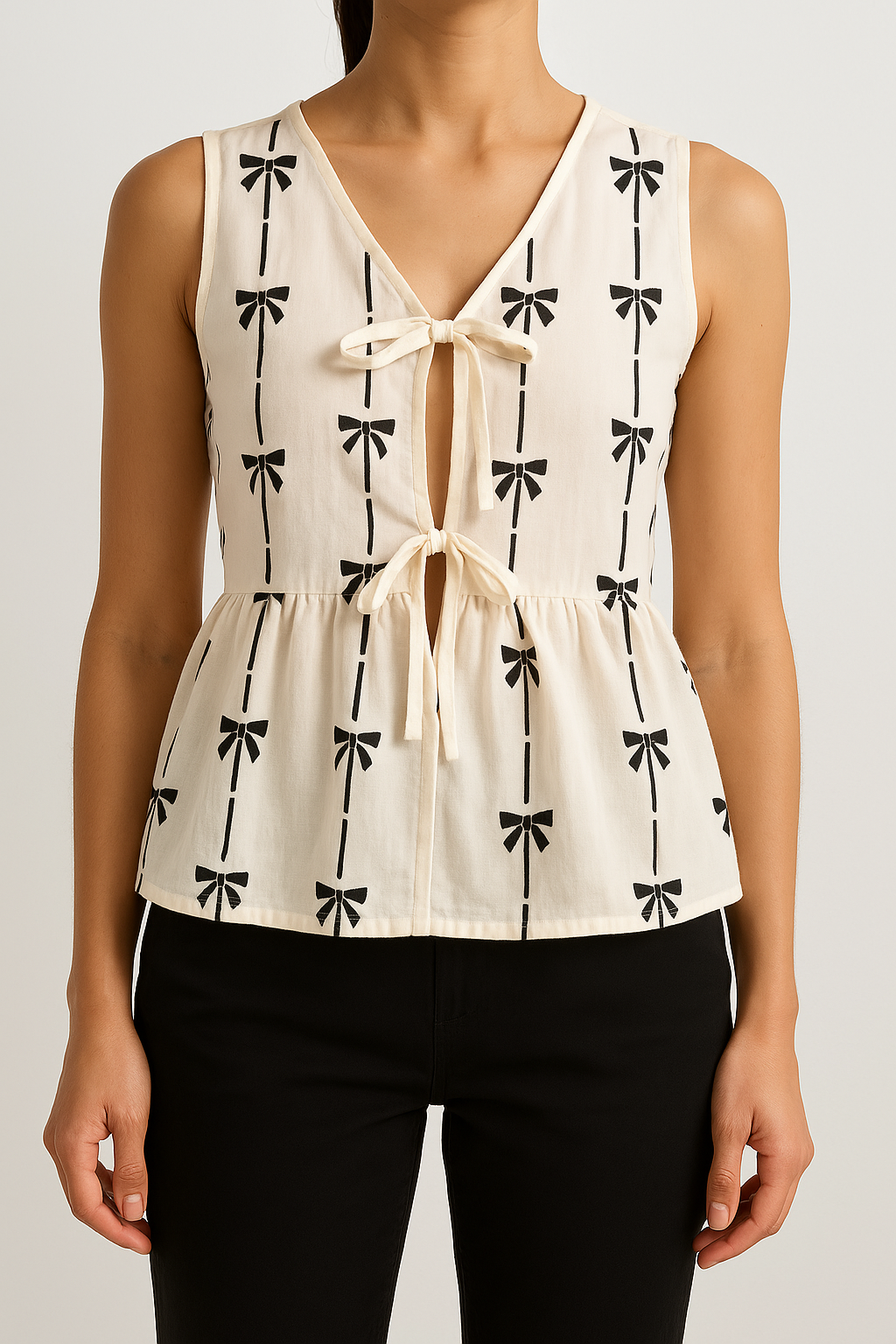 Zyara | Mouwloze blouse met relaxte pasvorm voor dames – Lichtgewicht top met V-hals