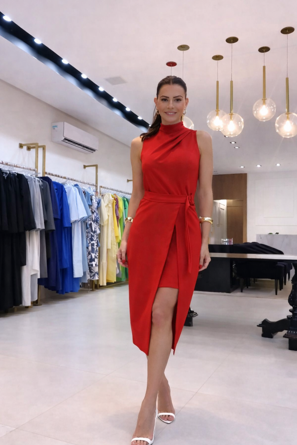 Kaelyne | Elegante Asymmetrische Jurk – Luxe Damesjurk