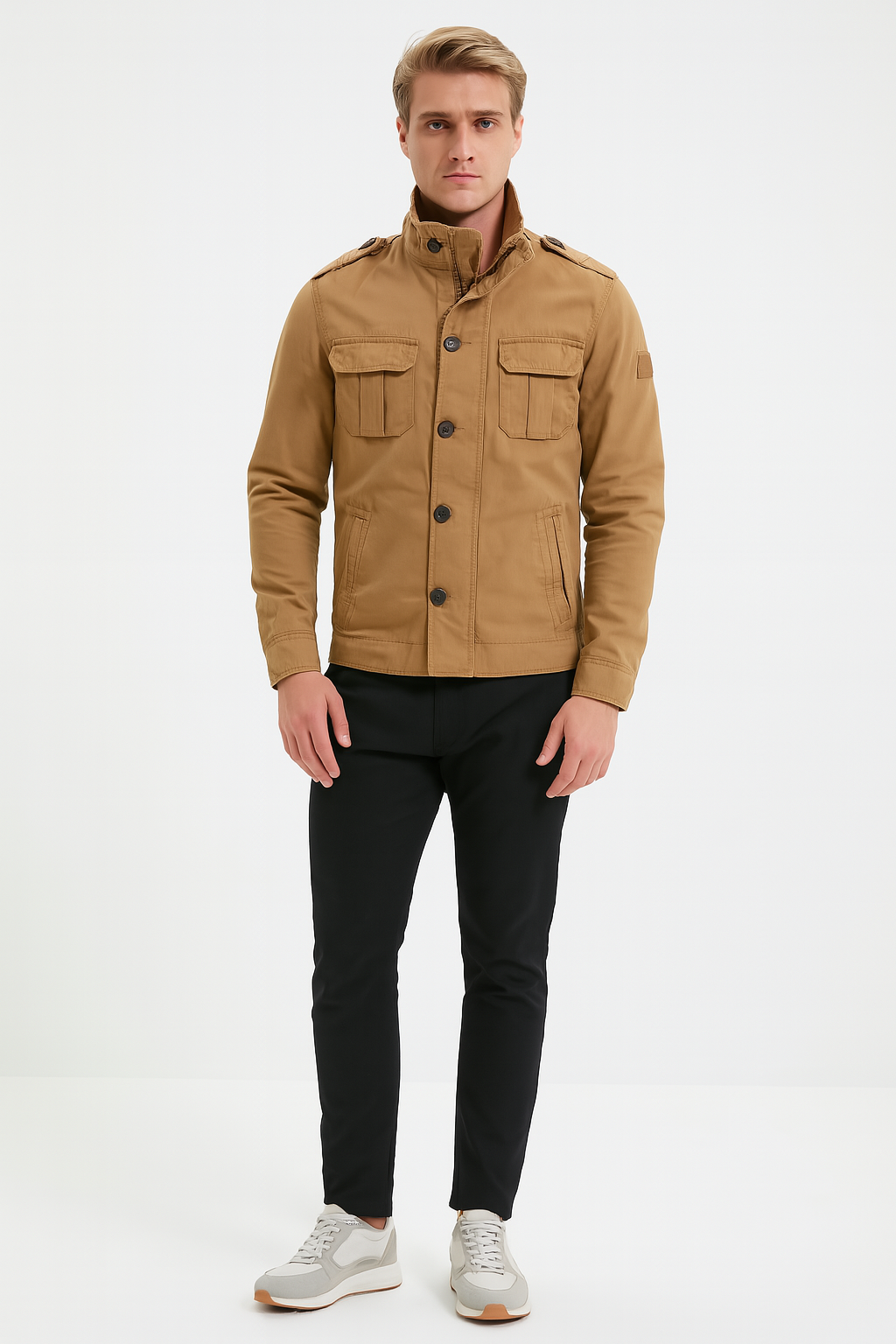 Geyric | Klassische Herren-Jeansjacke – mit Reißverschluss, lässige Streetwear, leichte Jeansjacke