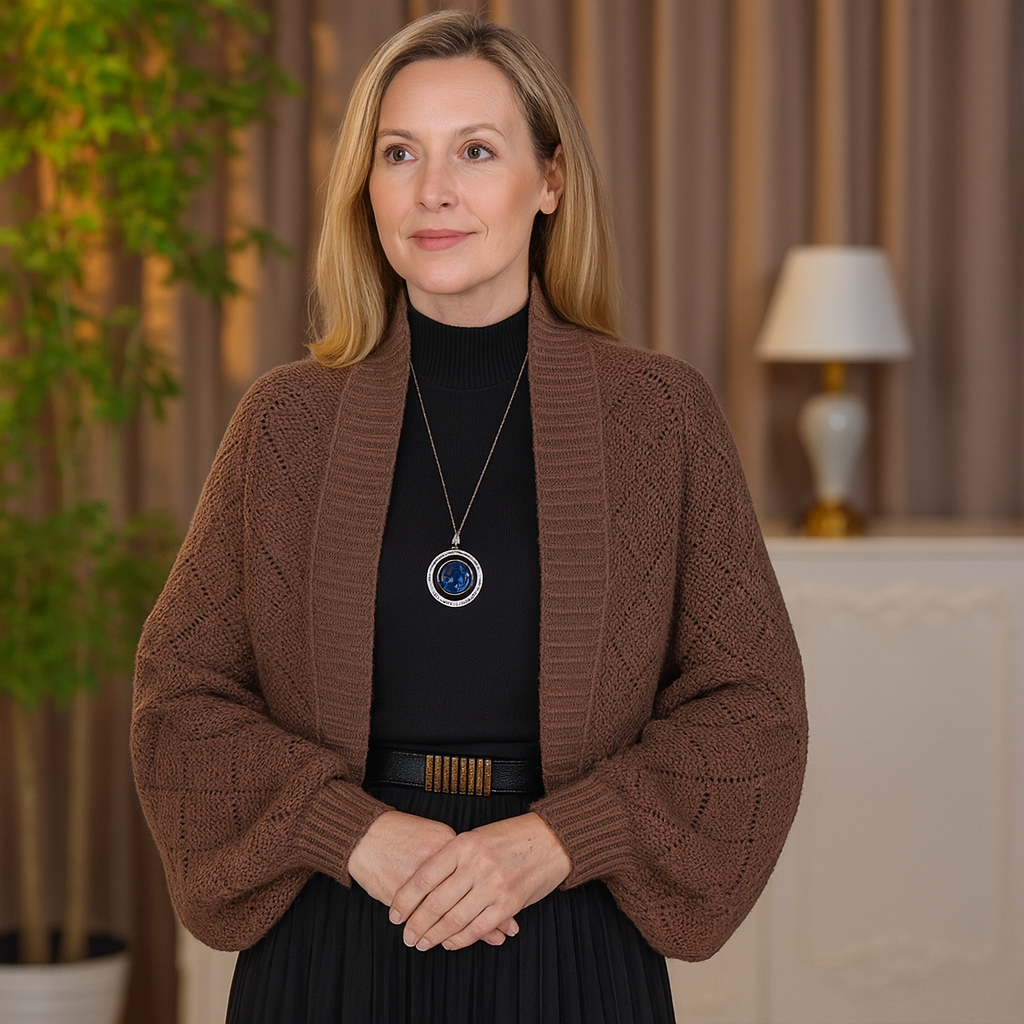 Delyss | Strickcardigan mit Lochmuster für Damen – Leichter und stylischer Pullover