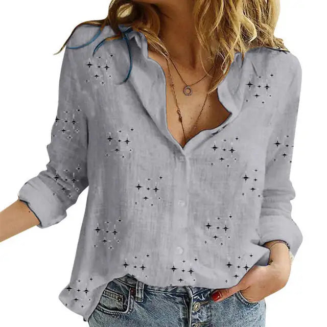 Vela | Damenbluse mit Knopfleiste – Elegantes und bequemes Oberteil