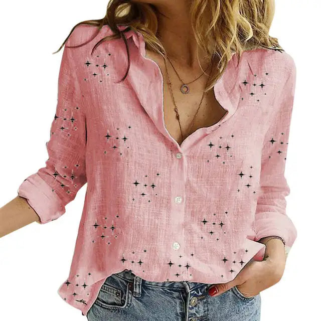 Vela | Damenbluse mit Knopfleiste – Elegantes und bequemes Oberteil