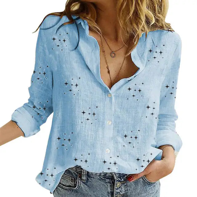 Vela | Damenbluse mit Knopfleiste – Elegantes und bequemes Oberteil