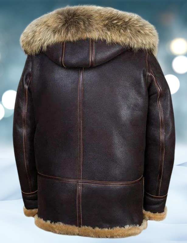 Heinrich | Veste de pilote pour homme en similicuir avec doublure polaire sherpa – Veste d'hiver chaude