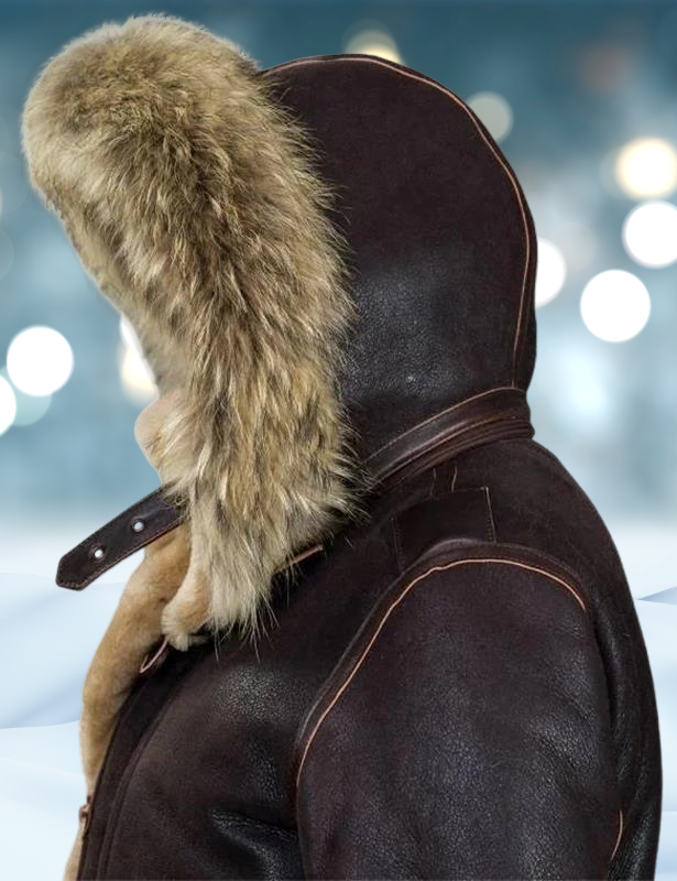 Heinrich | Veste de pilote pour homme en similicuir avec doublure polaire sherpa – Veste d'hiver chaude