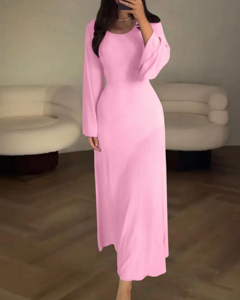 Elegante jurk met lange mouwen - Dina