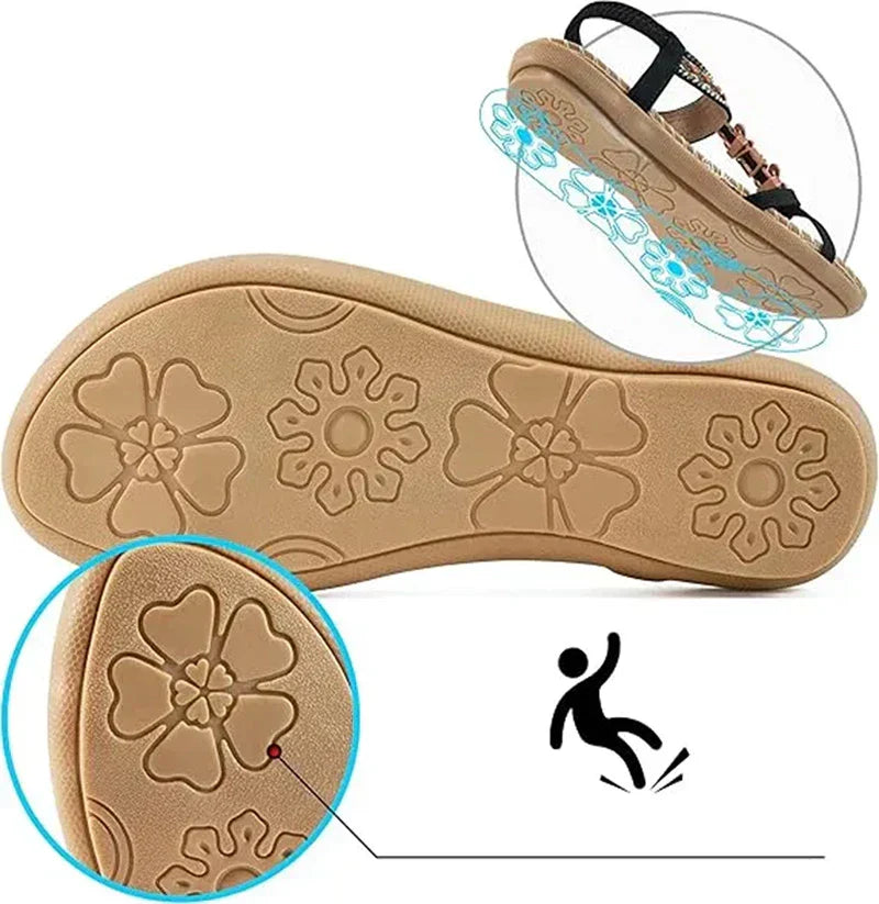 GypsyStep | Orthopedische comfortabele sandalen voor dames – Boho leren instapsandalen