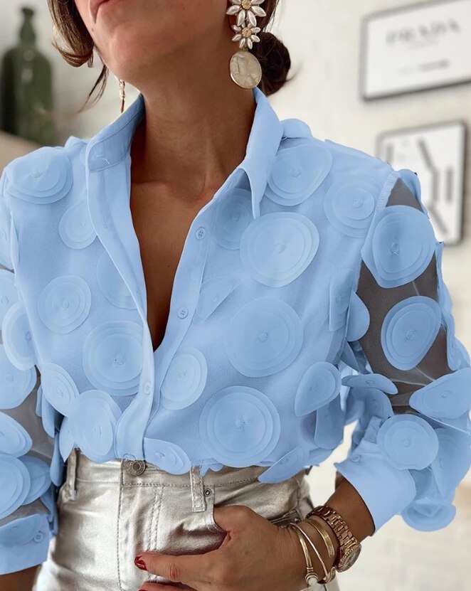 Anyaia | Dames vintage blouse met bloemenprint – lichte boho elegante casual top