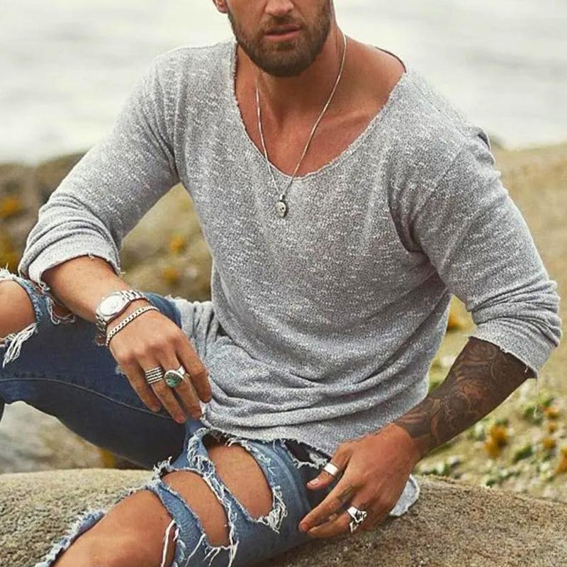 Erno | Herren-Langarmhemd aus Baumwolle im Used-Look – lässiger Vintage-Stil