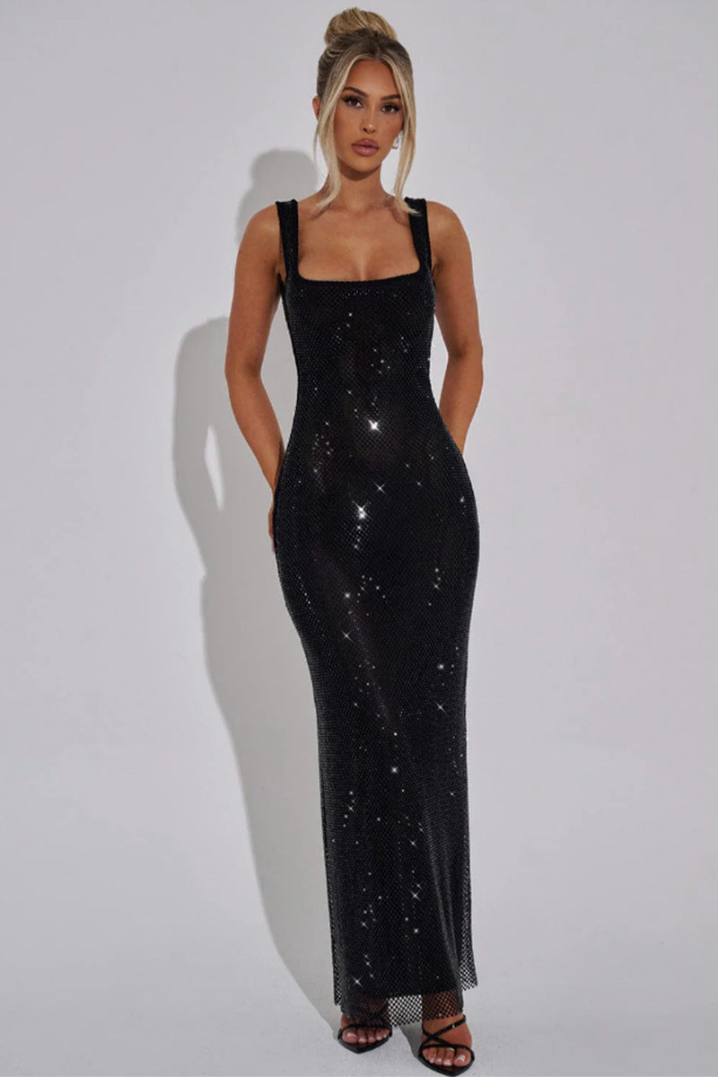 Arynna | Glitter maxi-jurk voor dames – lange elegante avondjurk