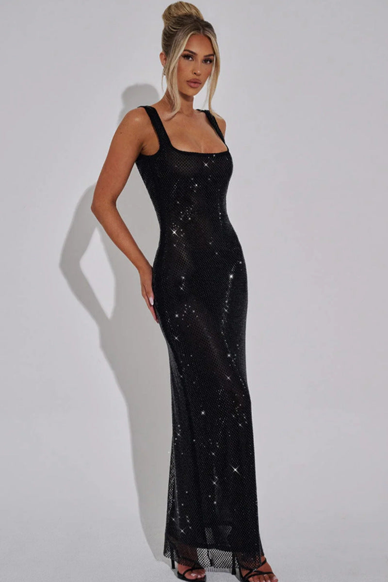 Arynna | Glitter maxi-jurk voor dames – lange elegante avondjurk