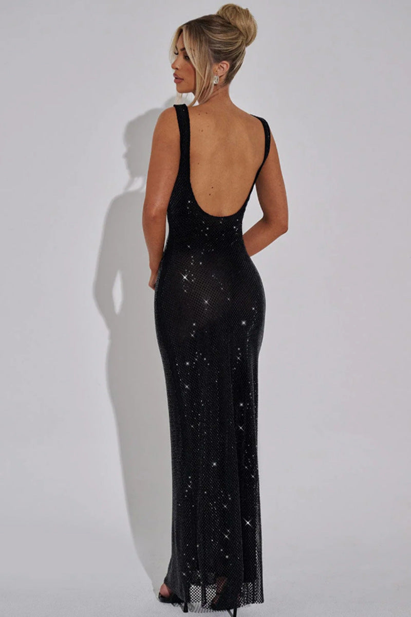 Arynna | Glitter maxi-jurk voor dames – lange elegante avondjurk