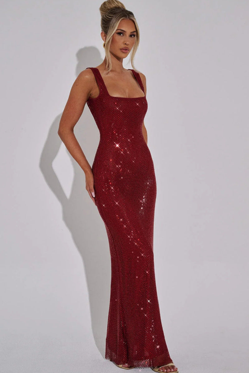 Arynna | Glitter maxi-jurk voor dames – lange elegante avondjurk