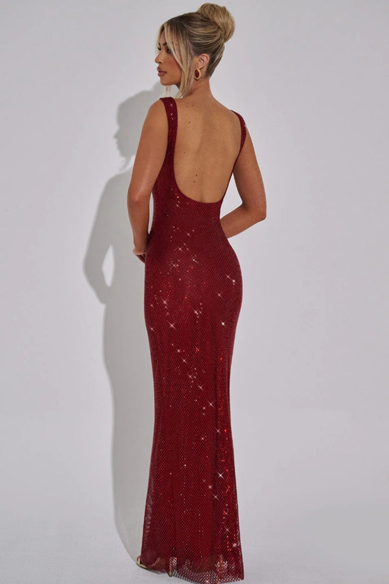 Arynna | Glitter maxi-jurk voor dames – lange elegante avondjurk