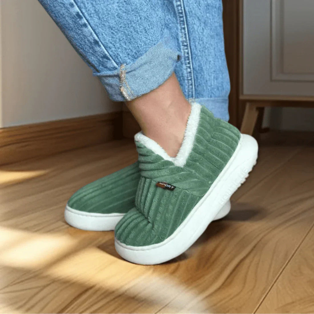 CozyToes | Pantoufles d'hiver doublées de peluche - des chaussures chaudes, douces et confortables pour l'intérieur et la maison