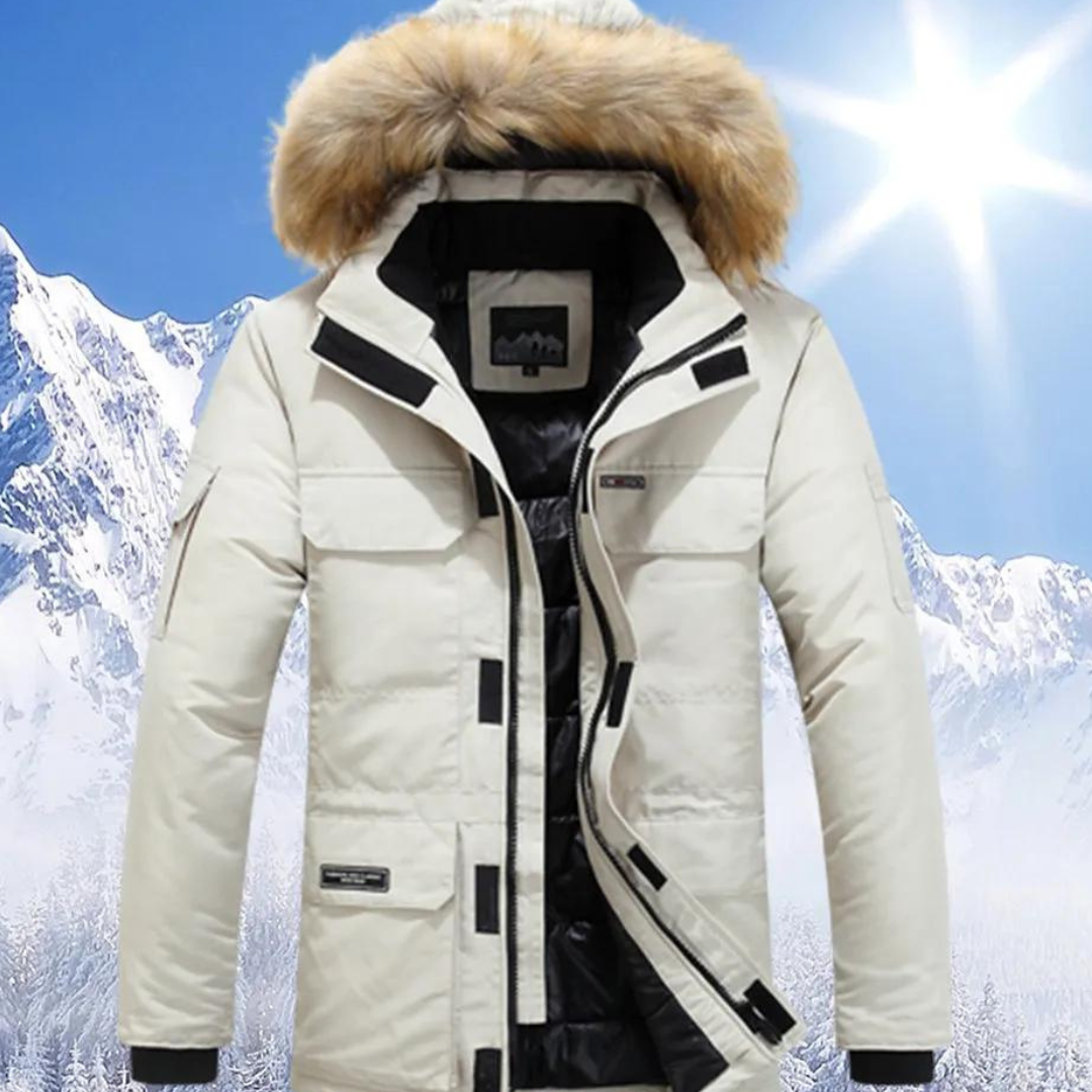 Marnik | Winterparka met capuchon – geïsoleerde, waterafstotende jas met capuchon met bontrand