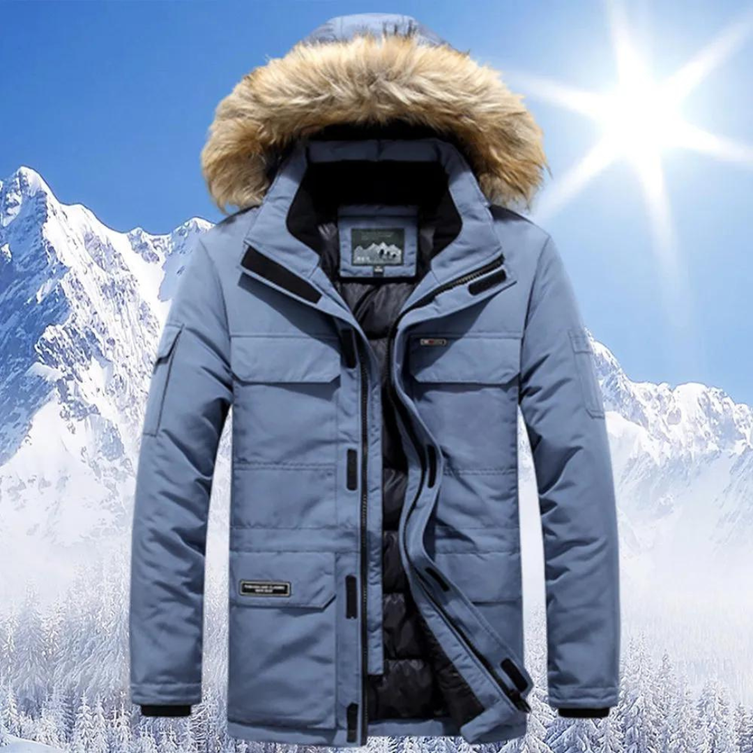Marnik | Winterparka met capuchon – geïsoleerde, waterafstotende jas met capuchon met bontrand