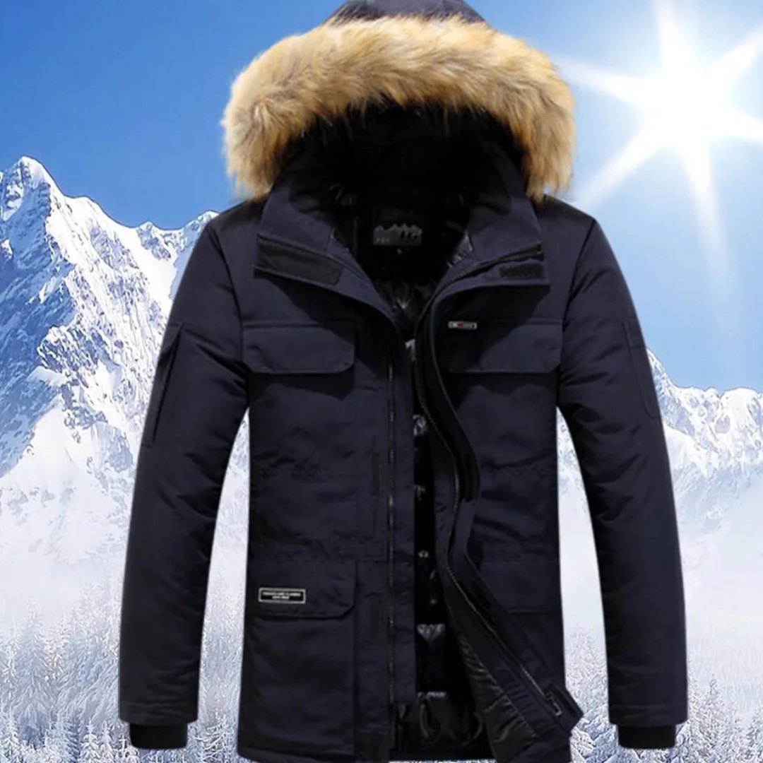 Marnik | Winterparka met capuchon – geïsoleerde, waterafstotende jas met capuchon met bontrand