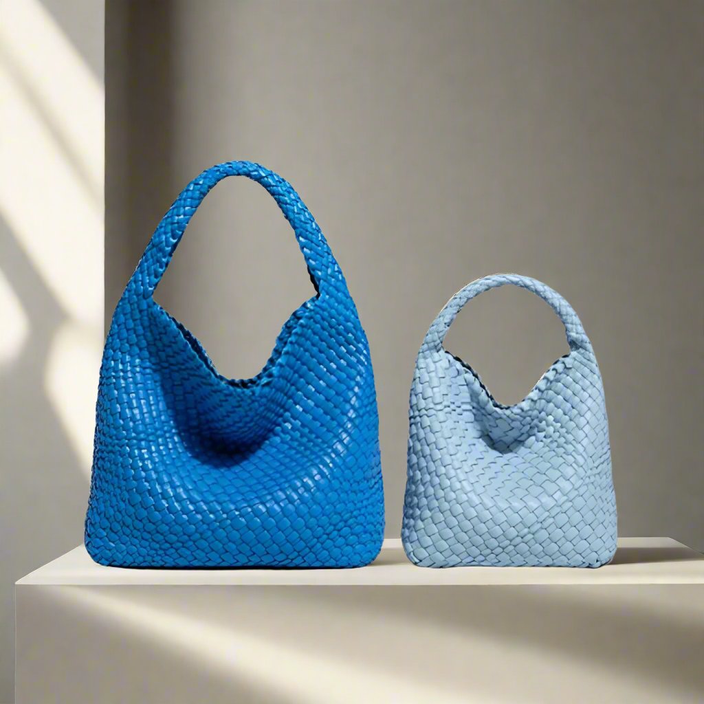 Luxora | Sac seau en cuir souple pour femme – Sac bandoulière de luxe tissé à la main 