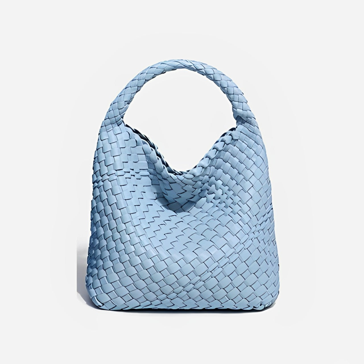 Luxora | Zachte leren bucket bag voor dames – Handgemaakte geweven luxe schoudertas