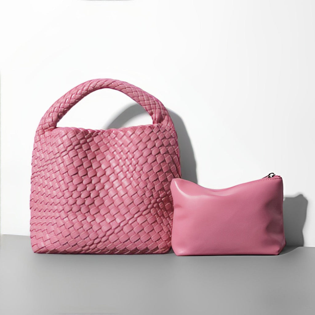Luxora | Sac seau en cuir souple pour femme – Sac bandoulière de luxe tissé à la main 